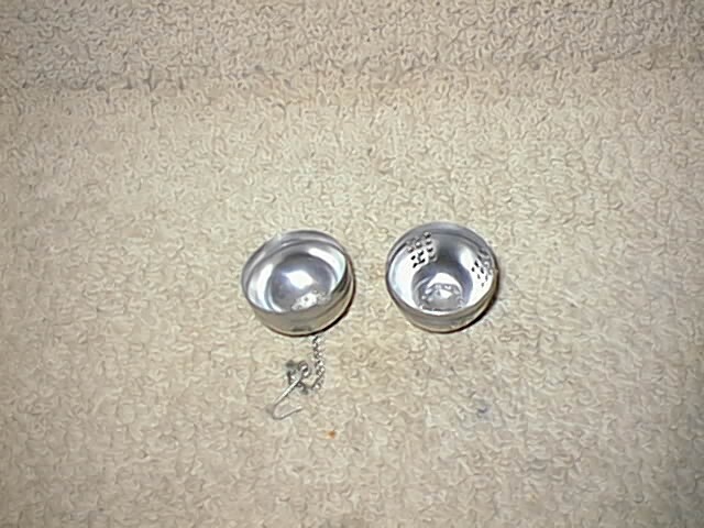 Vintage Acorn Tea Ball Infuser 2 Piece Strainer
