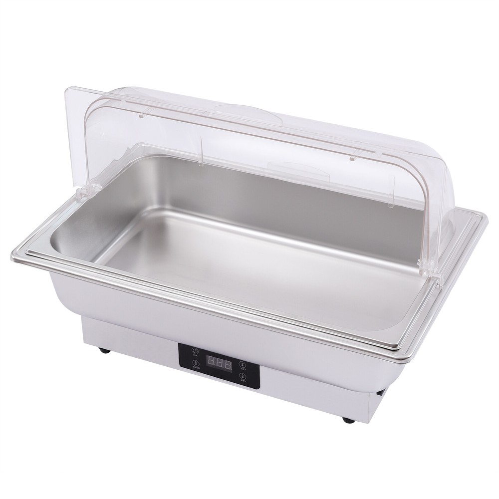 Stainless Steel Electric Buffet Server Warmer Chafing Dish Set Adjustable Temp