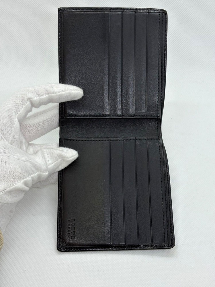 LOEWE Two-Fold Wallet Anagram Embossed Leather