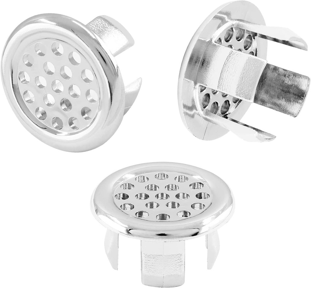 4pc Bathroom Sink Overflow Trim Ring, Plastic Mesh Hole Trim Ring for Kitchen