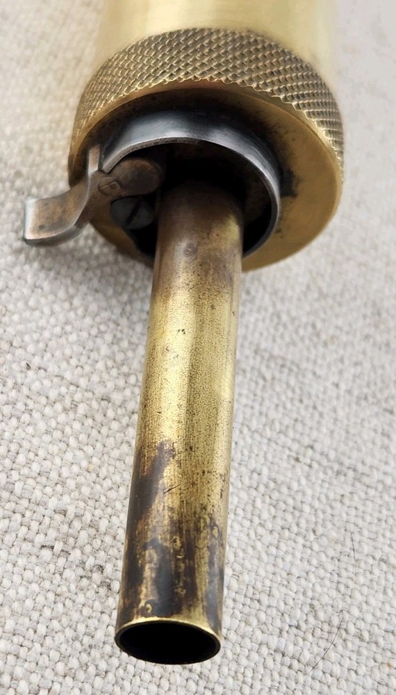 CVA Black Powder Flask Dispenser Brass Italy Muzzleloader Priming Powder EMPTY