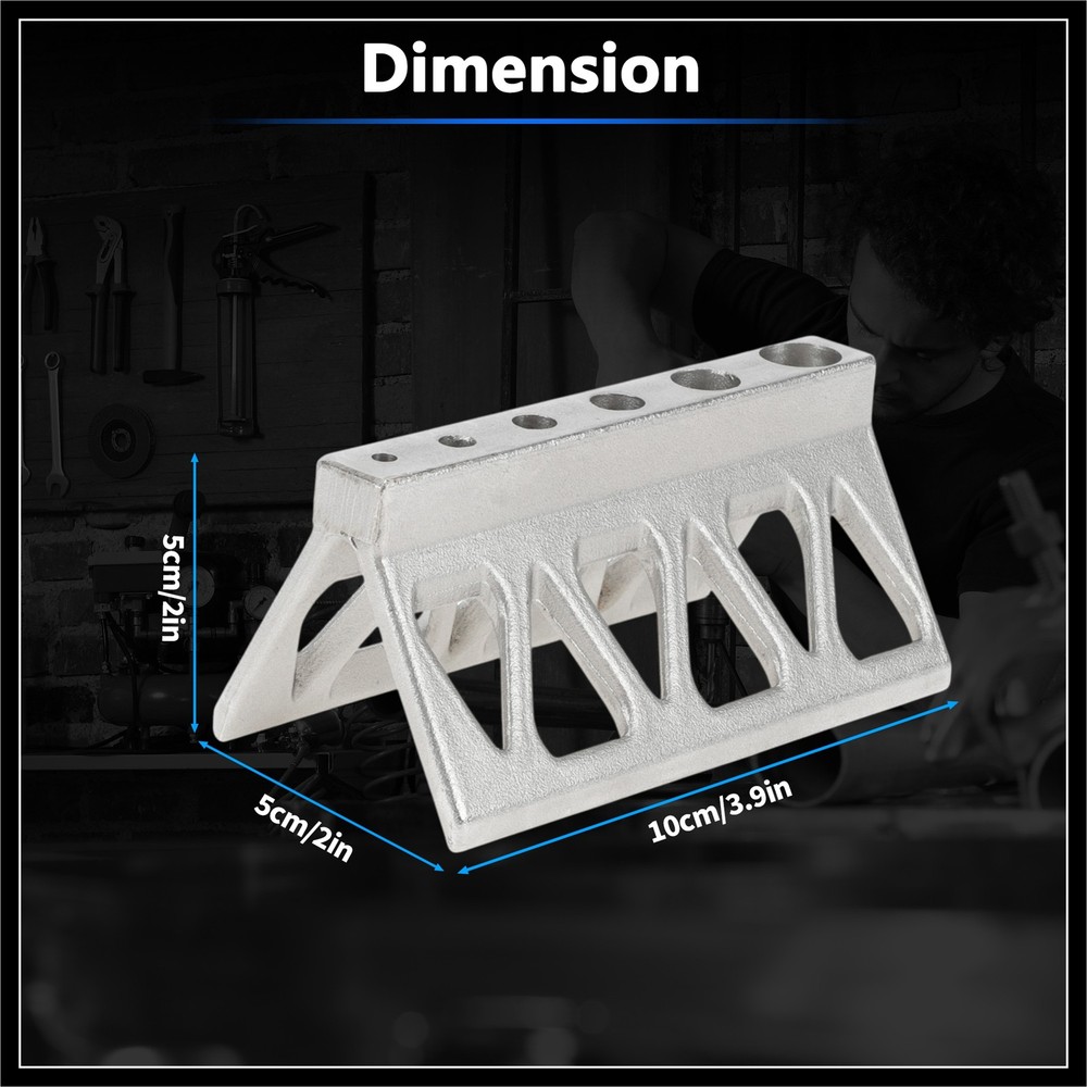 Handheld Pipe Drill Jig for Pipe/ Cylinder Triangle Pipe Drilling Guide Blocks