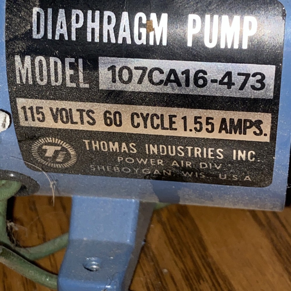 Thomas Diaphragm Pump Model 107ca16-473