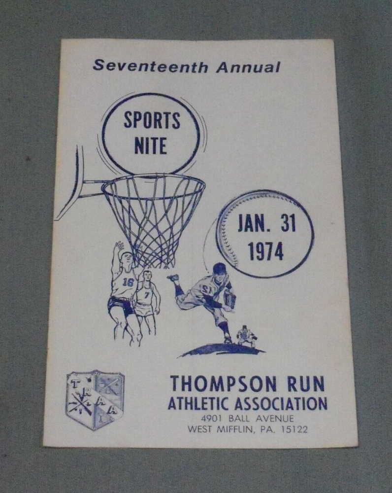Bob Prince Pirates, Signed Thompson Run AA Dinner Program (6), JSA, Ham Wagner++