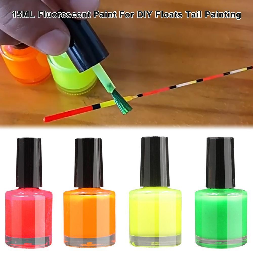 Fast-Drying 15ML Fluorescent Paint for Visible Buoy DIY Fishing Float Tail  U2L5