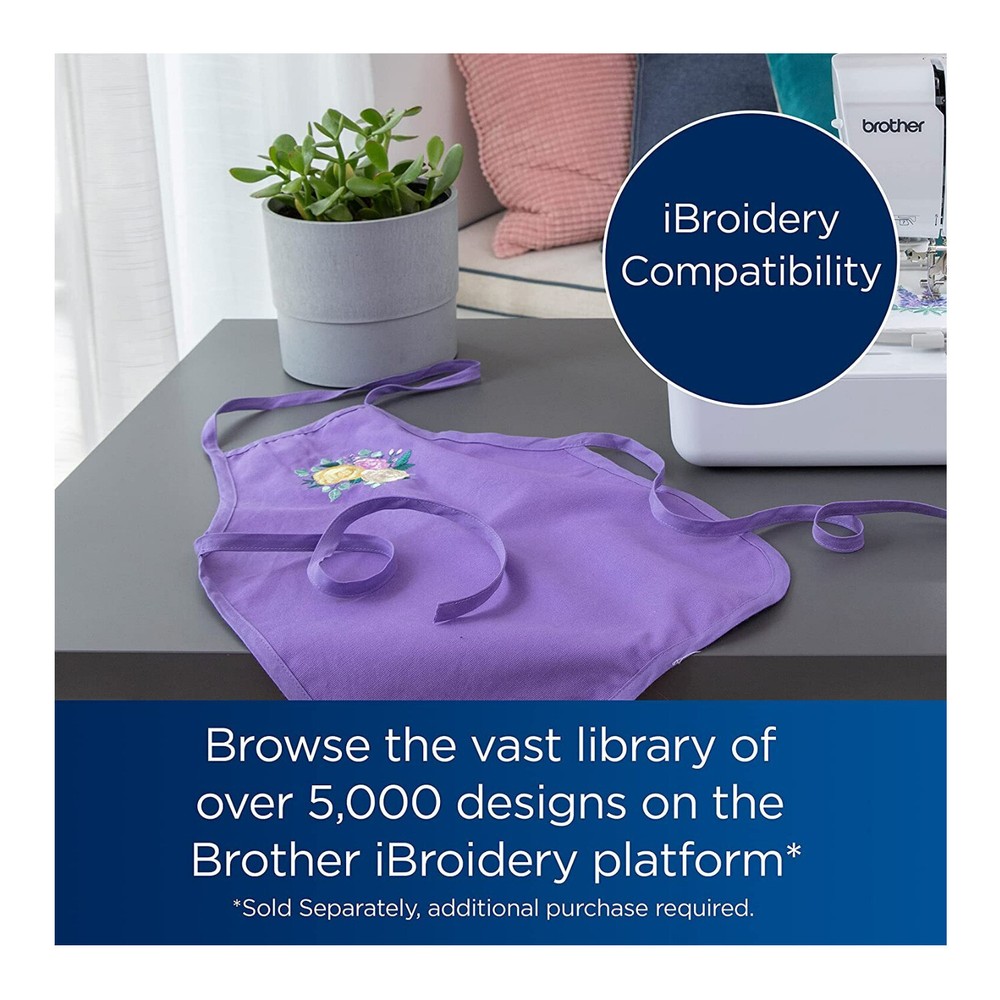 Brother Elite PE545 3.7 In Touch Display Embroidery Machine with Sewing Bundle