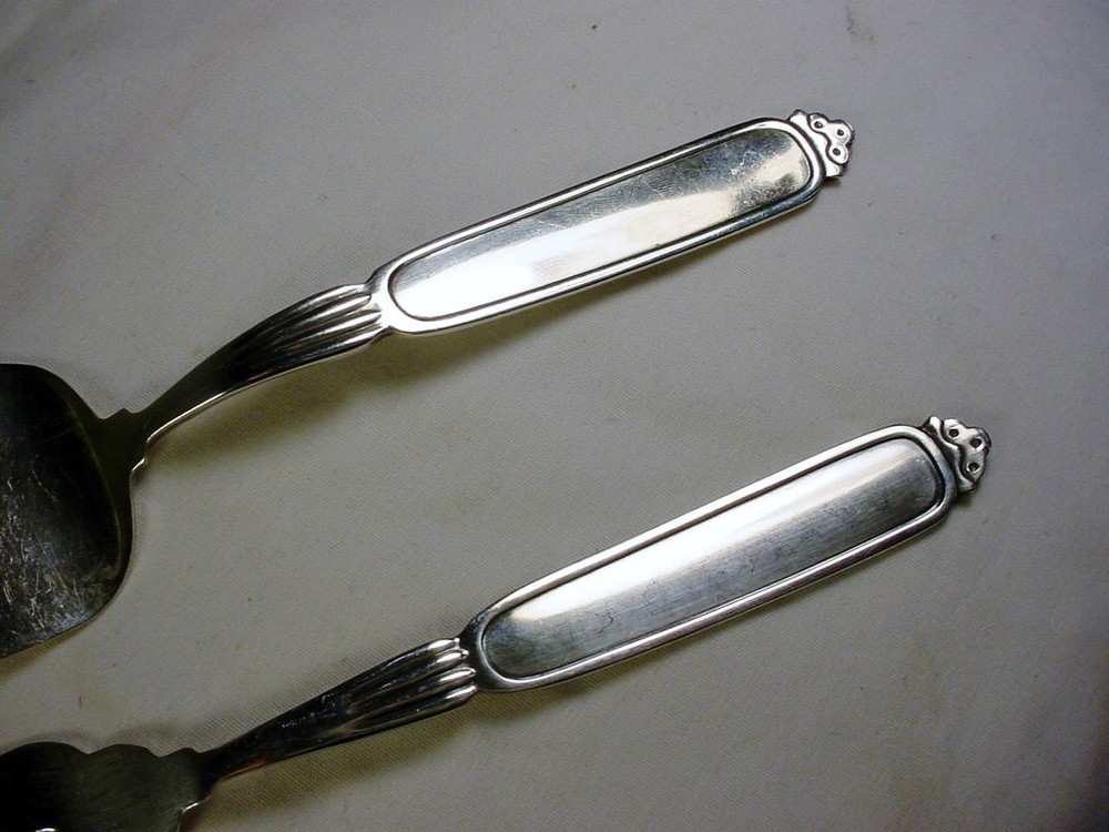 PIE SERVER & FORK MEMA SWEDEN 60 SILVERPLATE PATTERN MXM1 VINTAGE