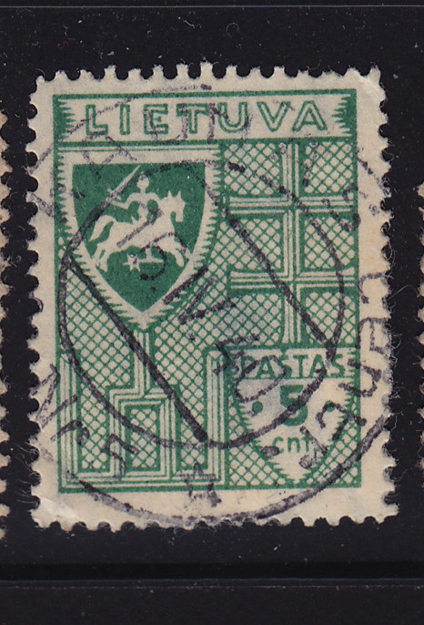 Lithuania 1934 used #287 stamp with light black cancel nice centering