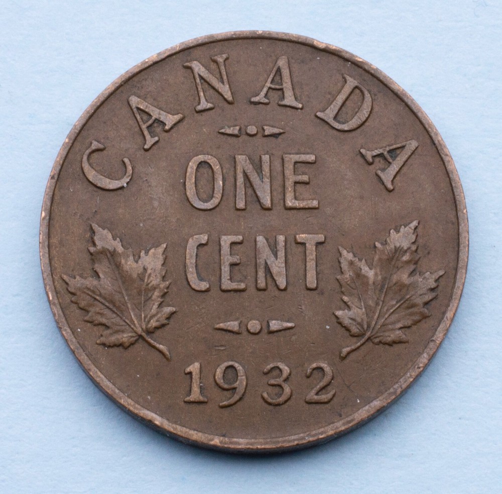 1932 Canada 1 Cent KM# 28