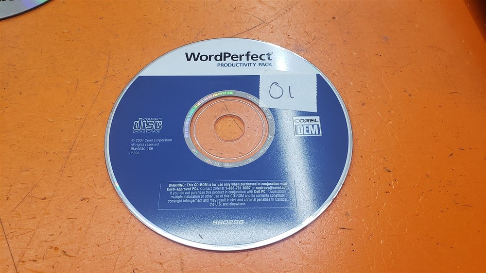 ⭐️⭐️⭐️⭐️⭐️ Corel WordPerfect Productivity Pack PC CD Disc 2004