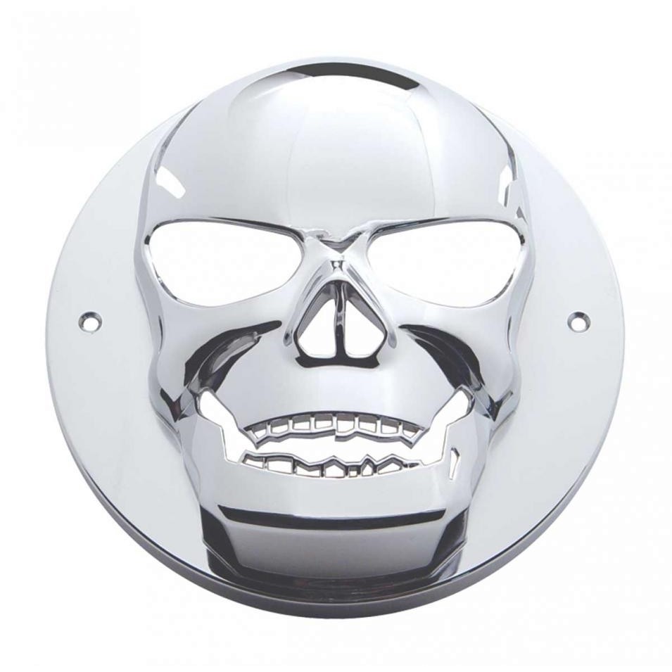 Chrome 2" Skull Light Bezel for Grommet Mounted Lights