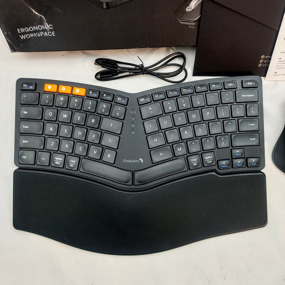 ProtoArc EKM04 Mini Ergonomic Keyboard & Mouse. 2.4ghz or Bluetooth