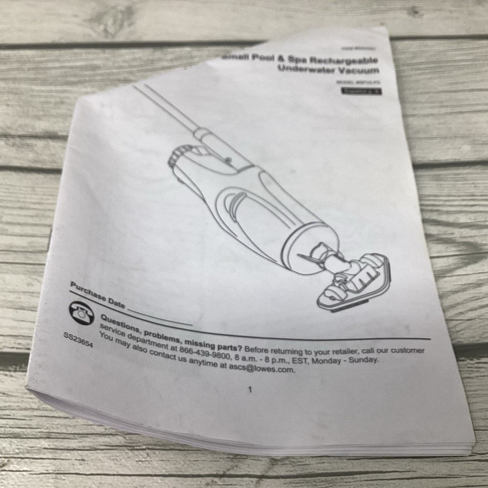 Project Source Handheld Pool & Spa Rechargeable Underwater Vacuum #5333329