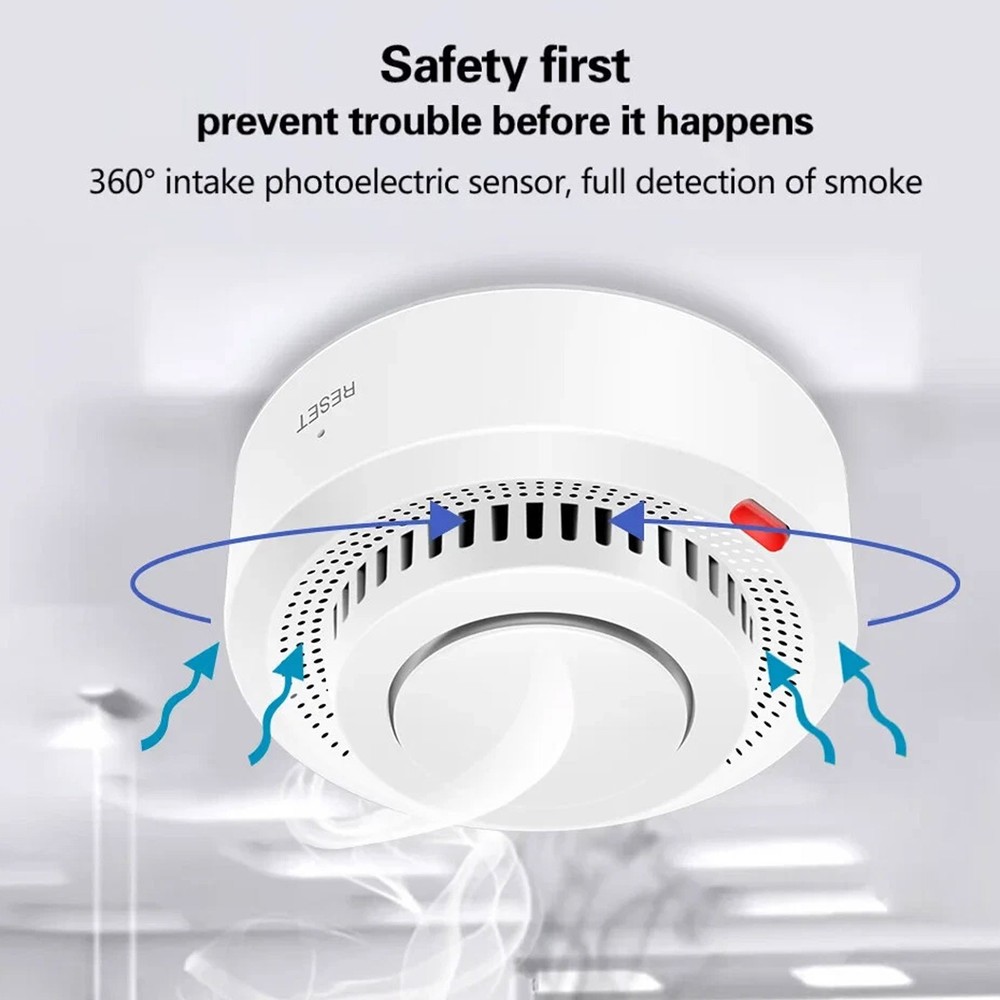 Tuya Smart WiFi Smoke Sensor Fire Protection 85dB Sound Security System ControG0