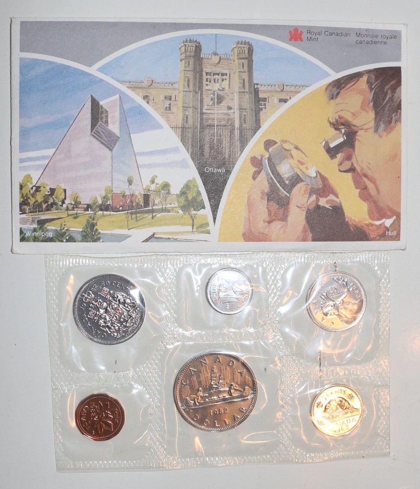 1982 Canada Uncirculated 6-Coin Mint Set Canadian