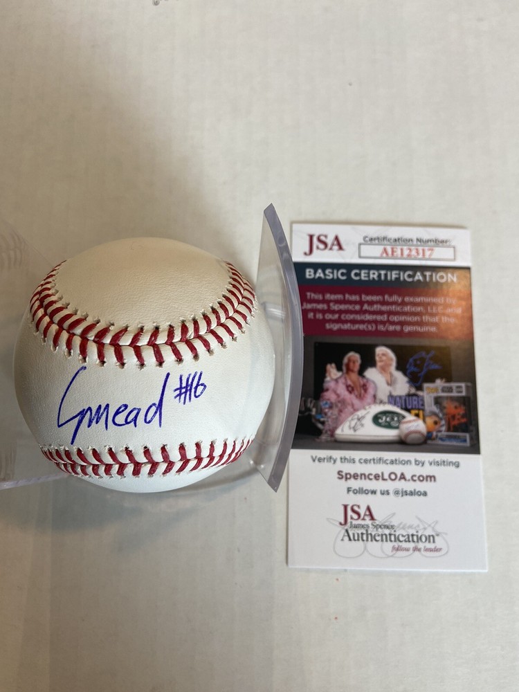 CURTIS MEAD SIGNED ROMLB PEARL BASEBALL JSA AUTHENTIC RAYS