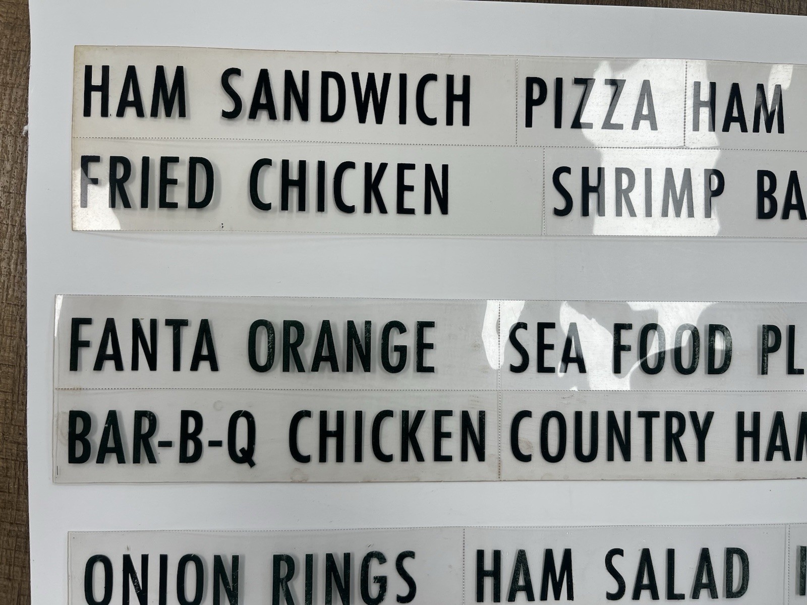 Original Coca-Cola Green 1950-60’s Menu Board Clear Pricing Numbers & Letters