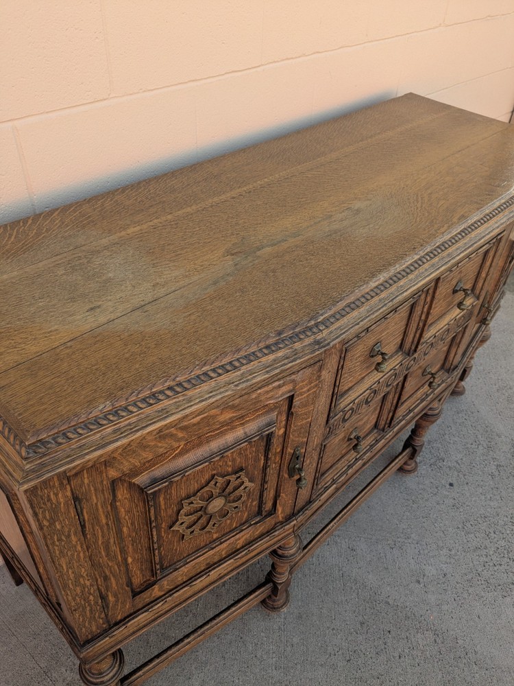 Vintage Modern Regency Wood Console Media Entryway Sofa Sideboard Table
