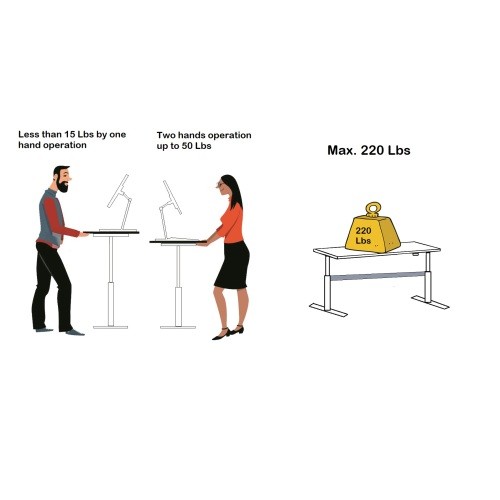 Compact Tech Desk Standing and Adjustable Desk