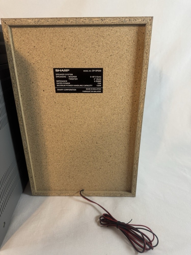 Sharp CD-XP200 Mini Component System with 3-Disc CD Changer & Speakers - Tested!