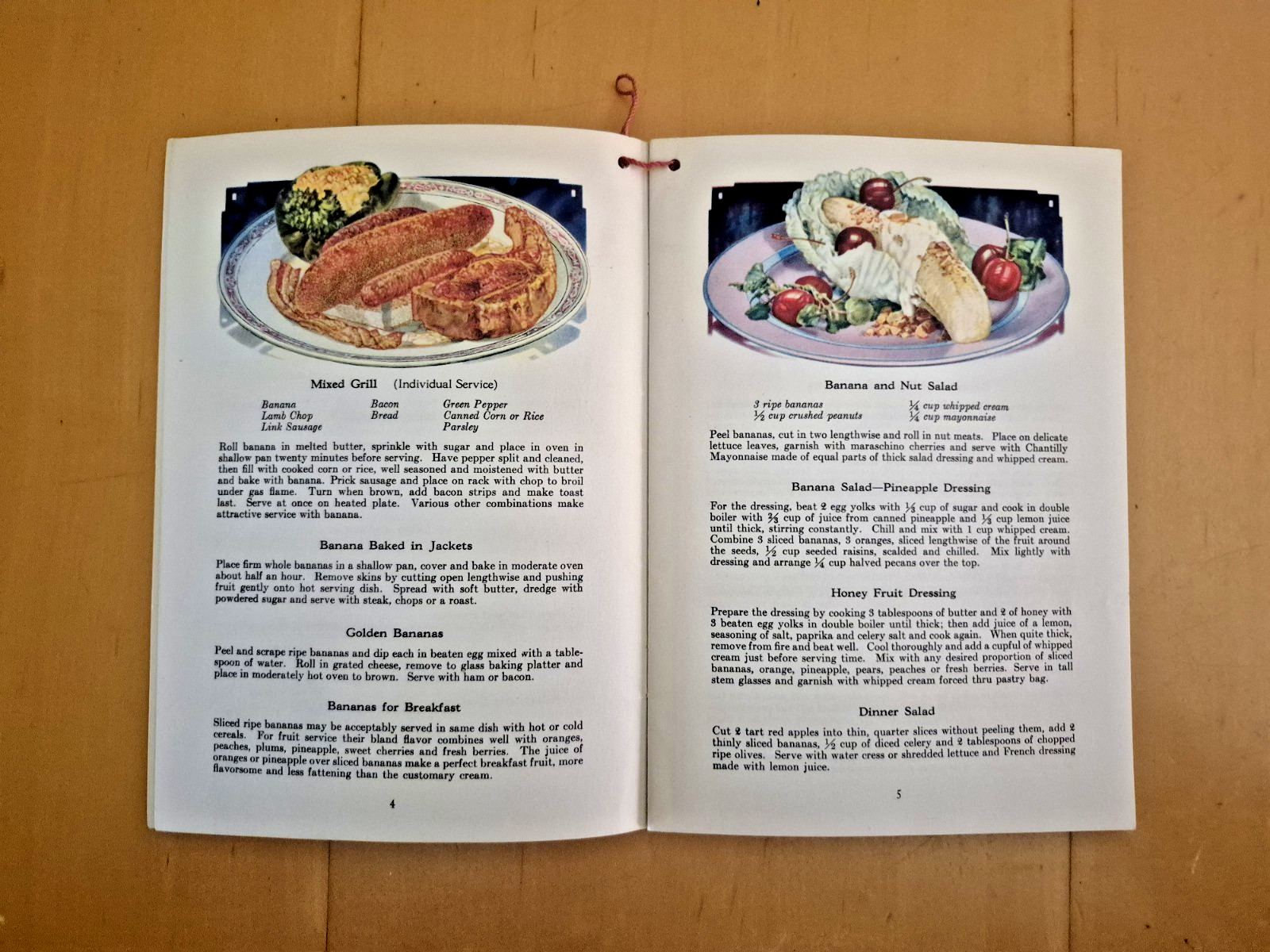 Vintage 1929 YES! HOME MADE BANANA RECIPES Bauerlein Advertising Recipe Booklet