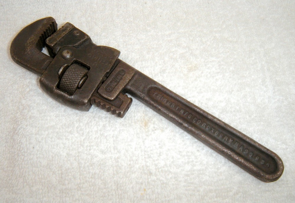 Vintage Trimo Adjustable Pipe Wrench Monkey 8" Pat.d USA