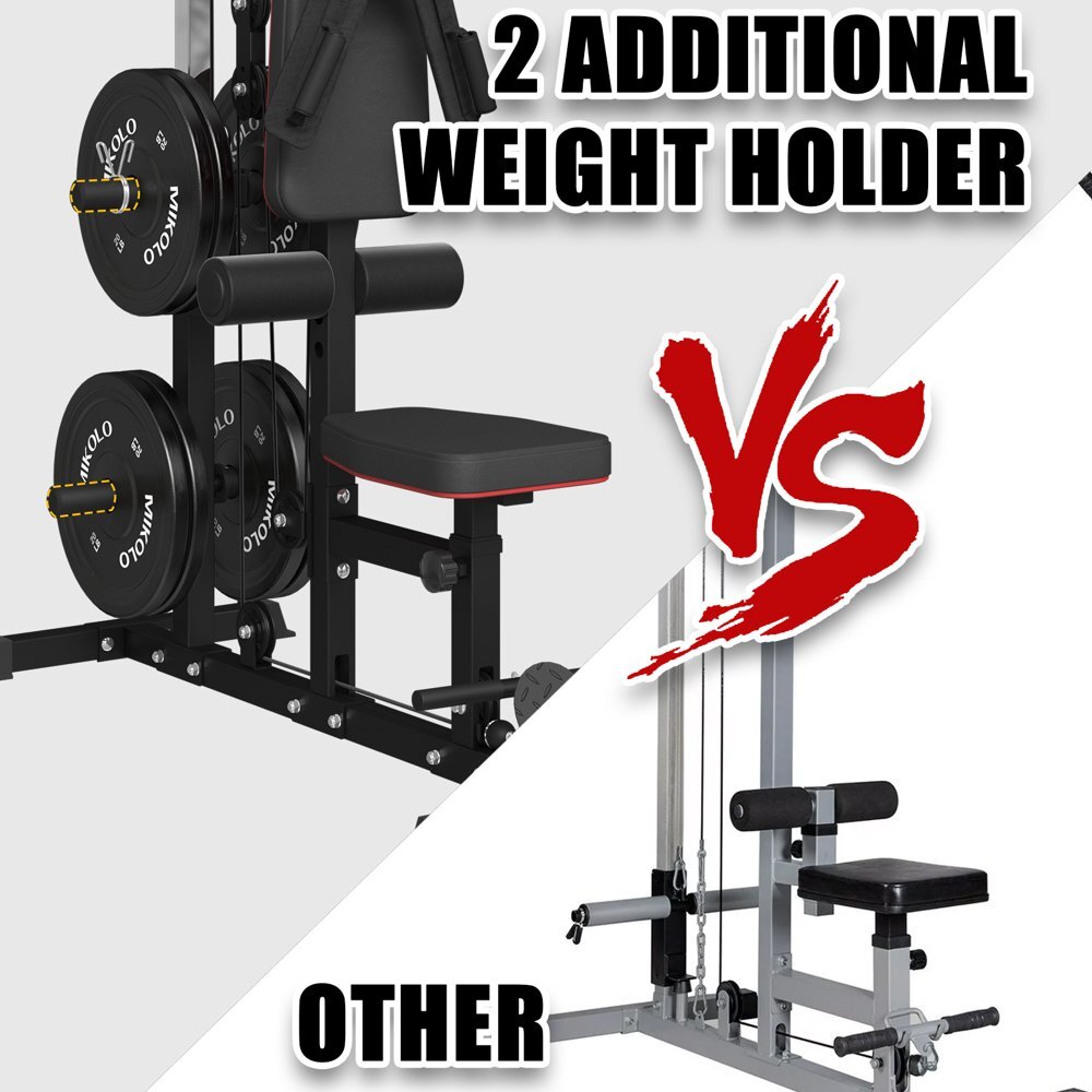 Multi-Function Home Gym Lat Pull Down & Lat Row Cable Machine Pulley System
