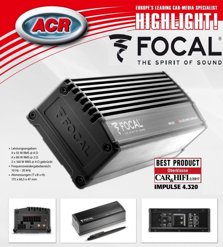 Focal IMPULSE4.320 Integration 4 Channel Amplifier Class D Power Amp IMPULSE ...
