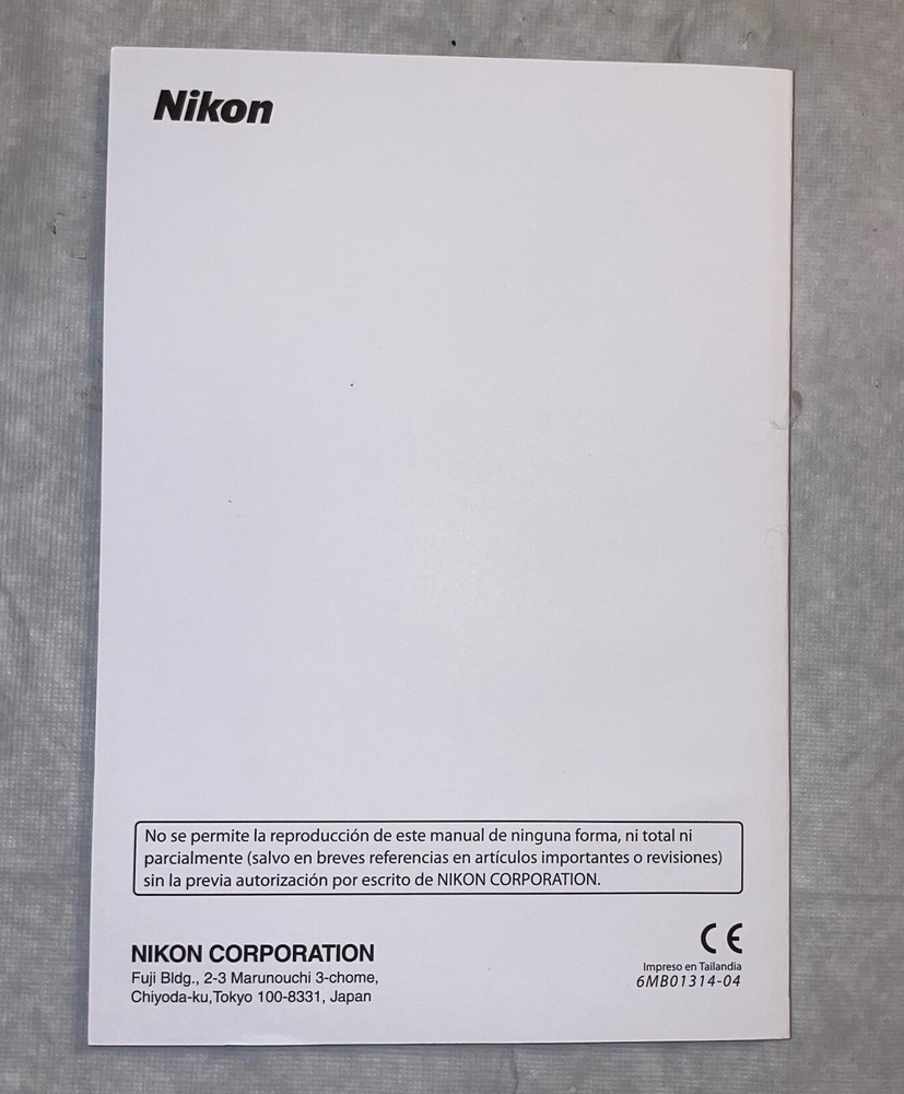 Nikon D60 Camera SPANISH Espanol Operating Manual OEM Paper Instructions
