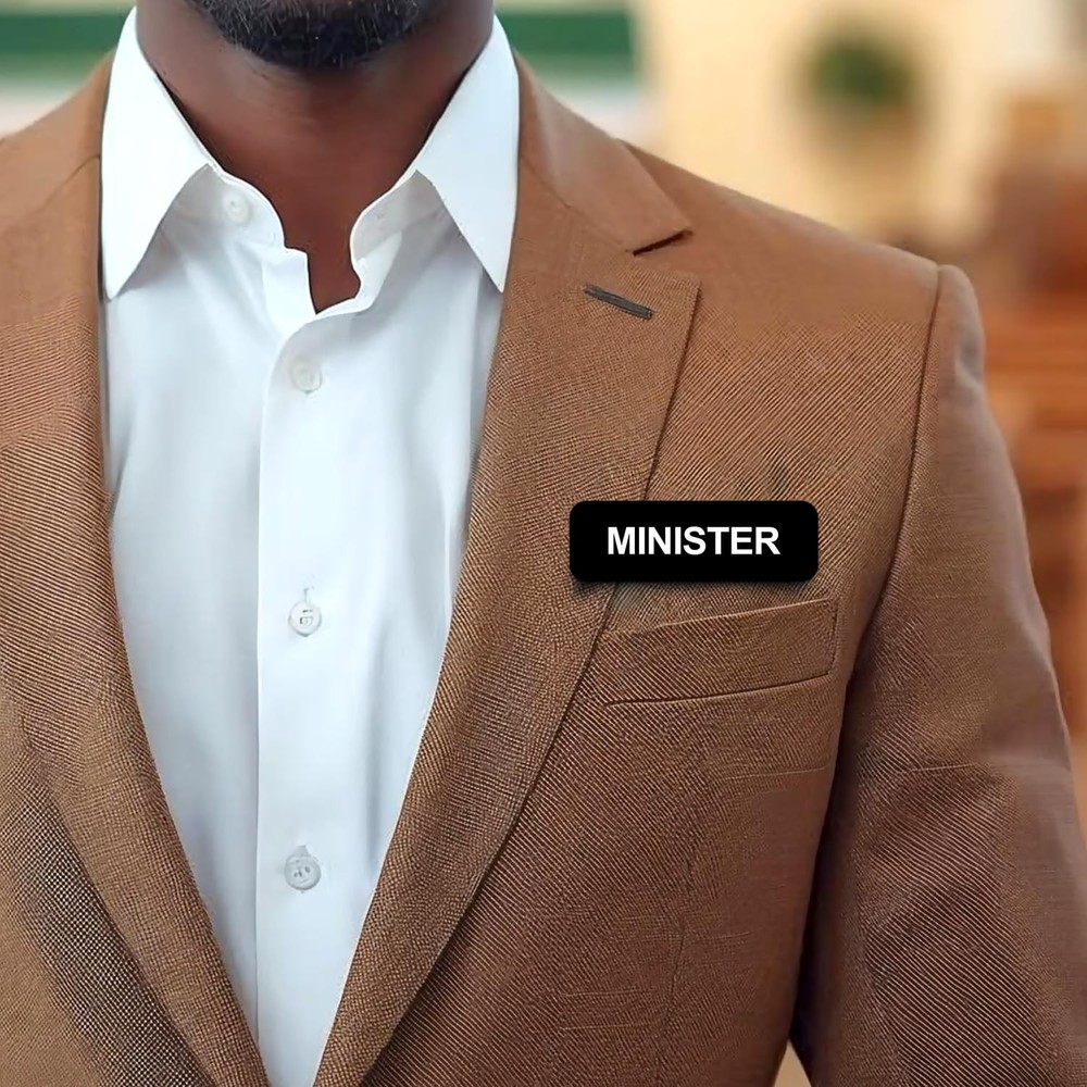 Minister 1 x 3" Name Tag