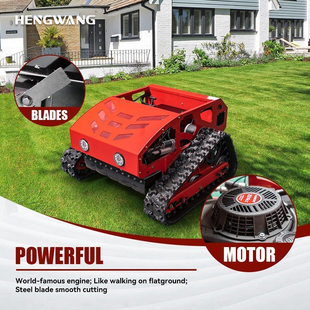 Remote control lawn mower sale！ Robot lawn mower, crawler snow shovel 9HP HW224