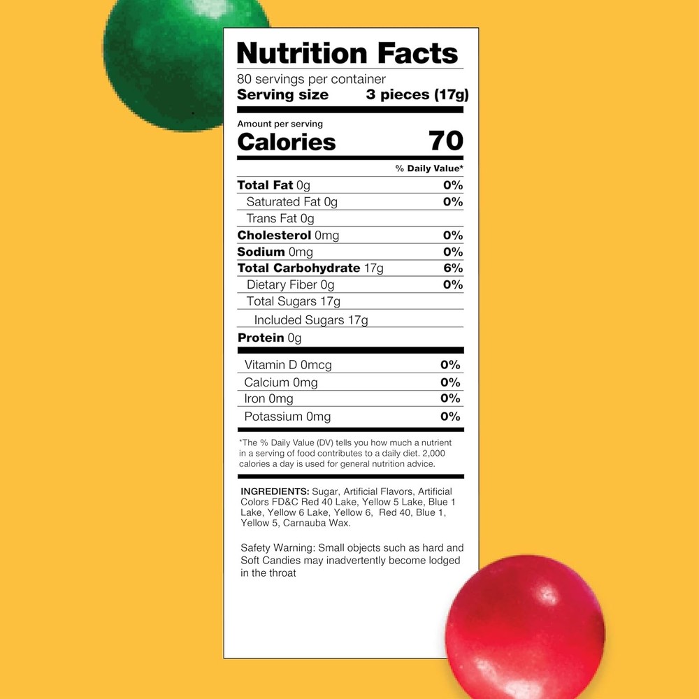 Jaw Breakers Hard Candy - 3 Pound Bulk Pack (About 230 Count) - Individually...