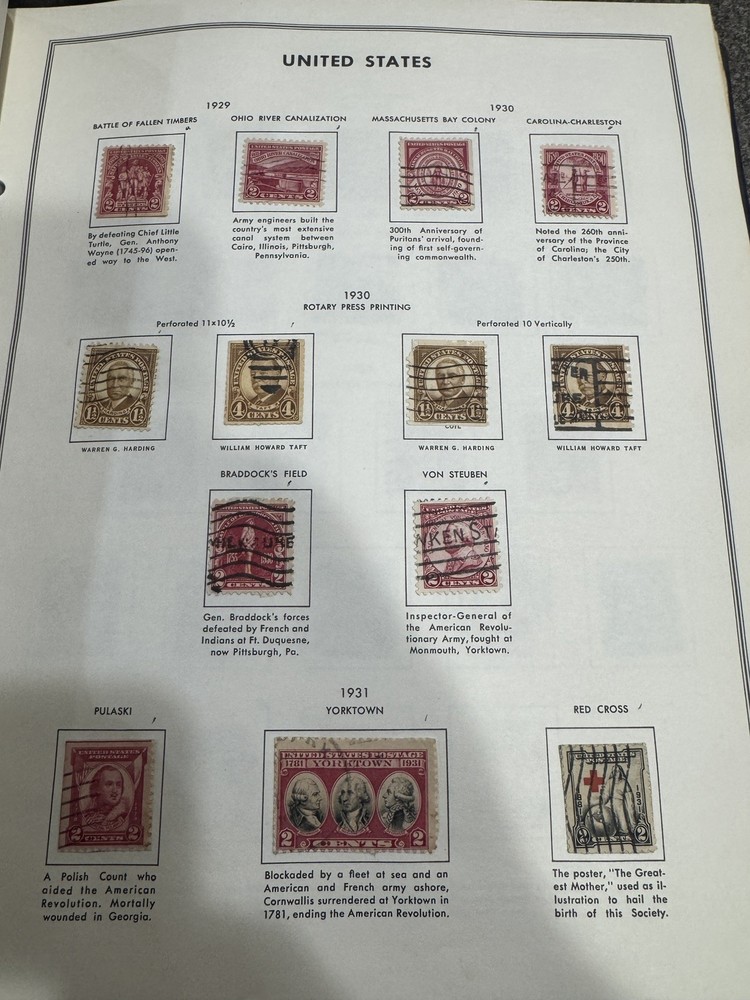 US Liberty Stamp Album 1978 H.E. Harris - Mix of Used/Unused Stamps