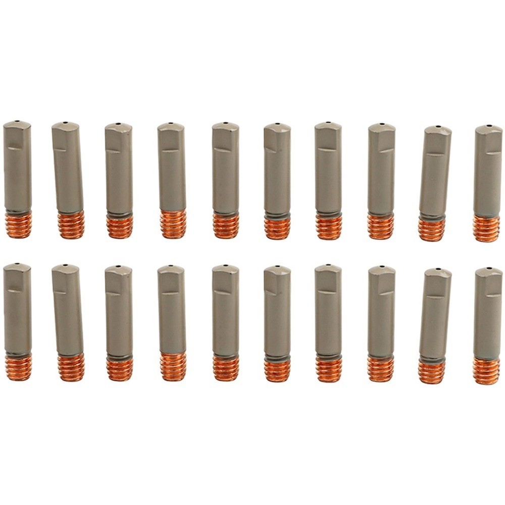 20 Pieces For Mig Welder Tips Copper 1 0mm Contact NonStick Coating M6 Thread