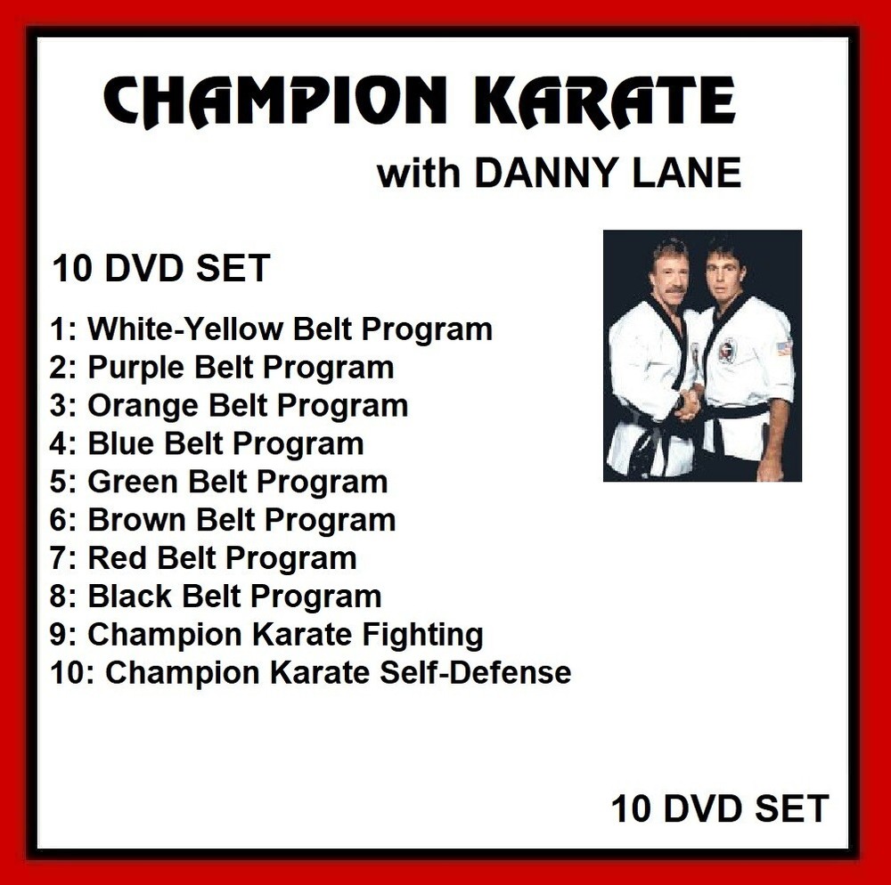 CHAMPION KARATE TRAINING SERIES 10 DVD SET belt program and Fighting