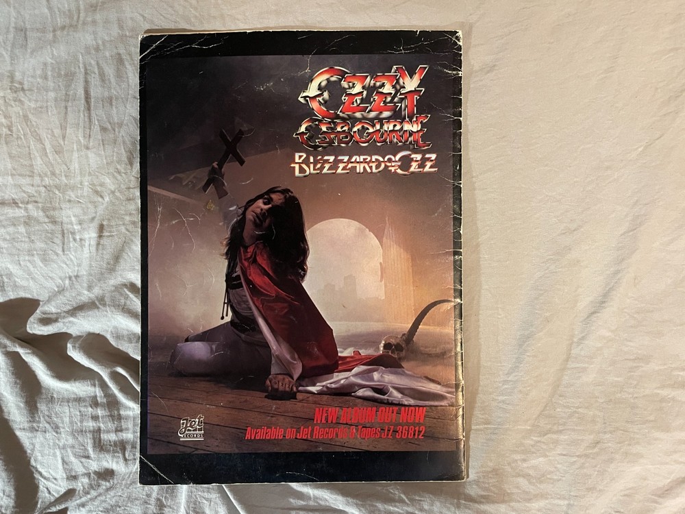 Ozzy Osbourne 1981 SIGNED AUTOGRAPH Blizzard Of Ozz Tour Program Book