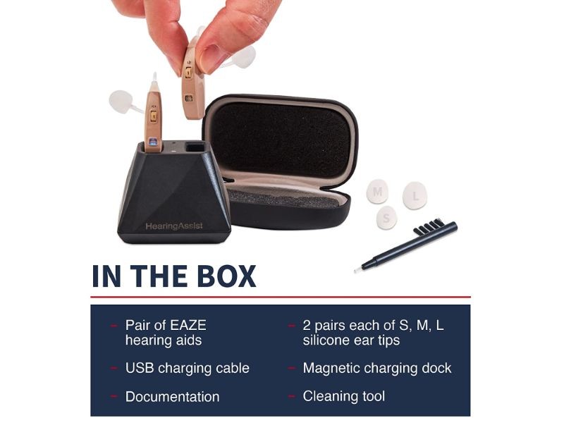 HearingAssist EAZE Rechargeable Behind-the-Ear Beige kit (2pc)