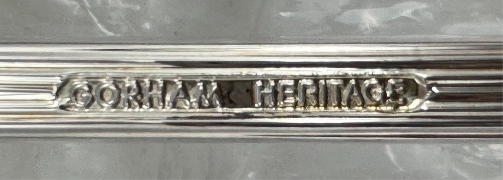 Pre-owned Gorham Heritage Silverplated Serving Spoon 12" In Box Made In Italy