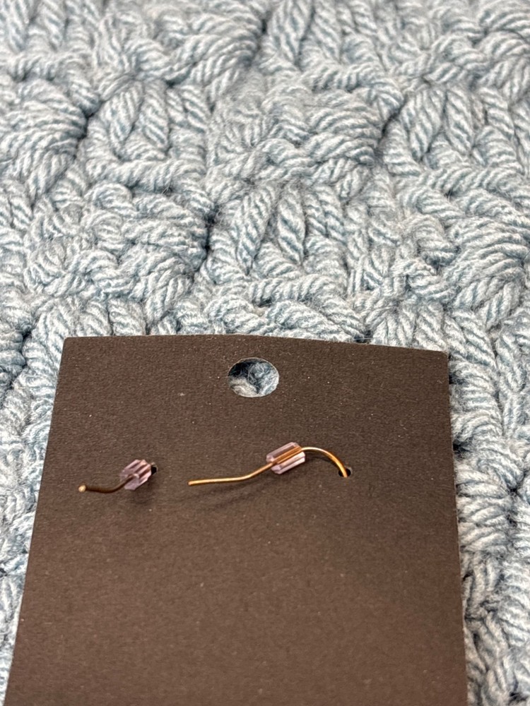 Glass Beaded Dangle Earrings 0.75 inch