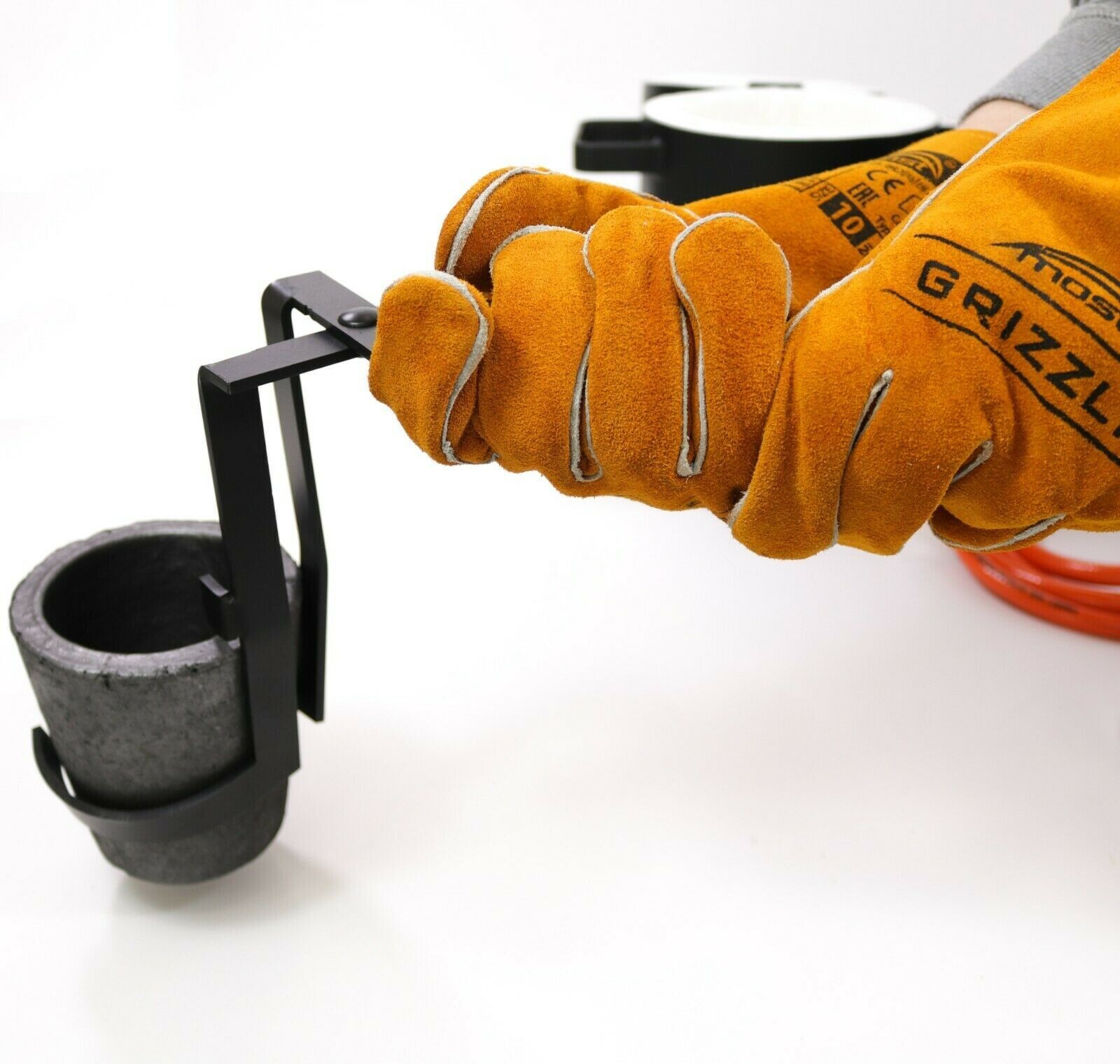 FB1Sb–4KG GAS METAL MELTING FURNACE Propane Forge Crucible Tongs 2 in 1 USA