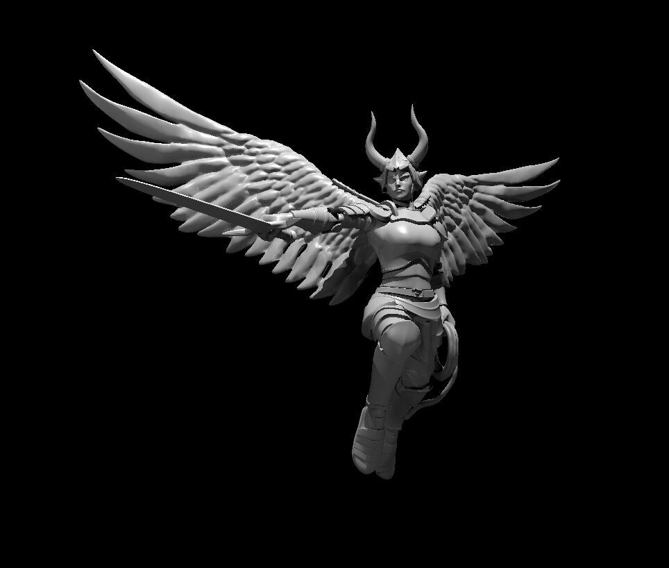 Erinyes V2 Devil Monster Manual 28mm Scale DND D&D Tabletop Miniature