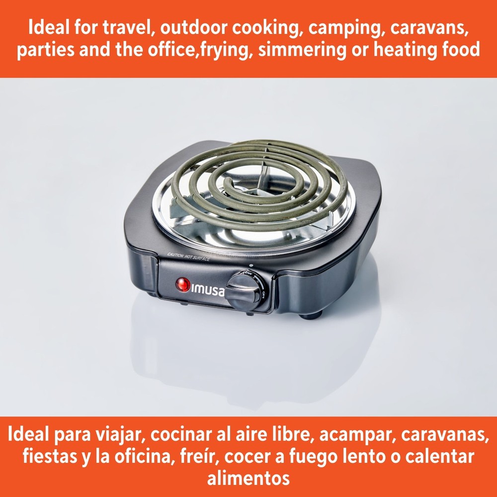 IMUSA Single Electric Burner, Black