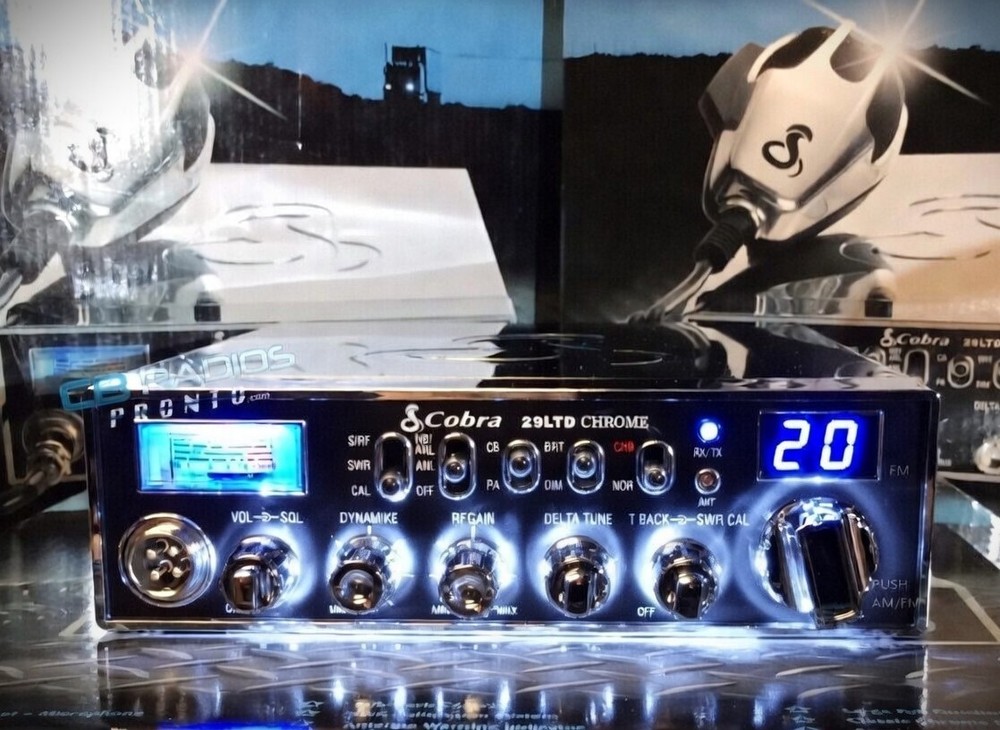 Cobra 29 LTD Chrome AM/FM - WHITE LIGHT EDITION + PERFORMANCE TUNED +ECHO BOARD