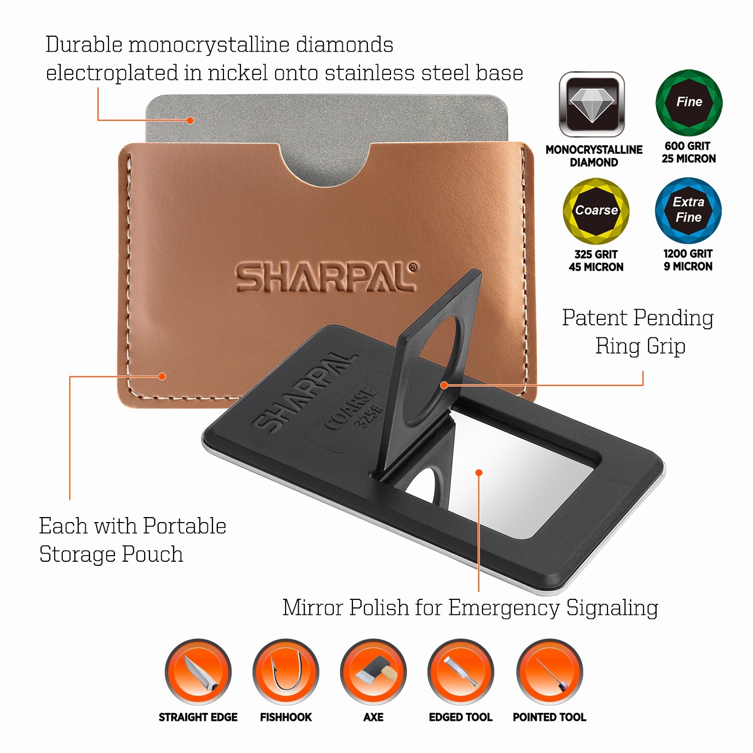 Credit Card Size Diamond Sharpening Stone Knife Home and Garden Tool Sharpener