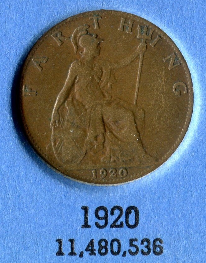 Foreign Coin - Great Britain - One Farthing 1920
