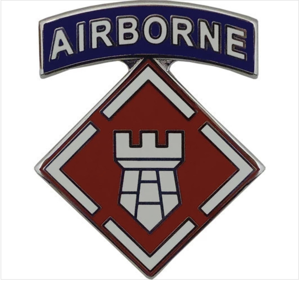 GENUINE U.S. ARMY COMBAT SERVICE IDENTIFICATION BADGE (CSIB): 20TH ENGINEER WITH