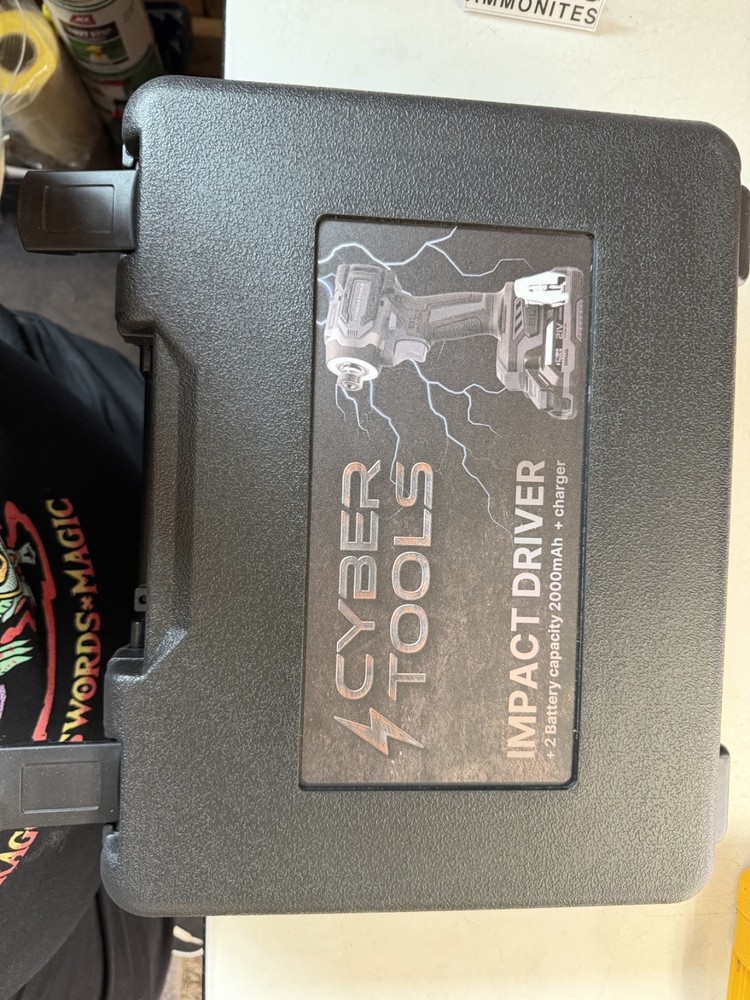 BARELY USED Cybertools 21V Brushless Impact Driver with Dewalt Bit Set