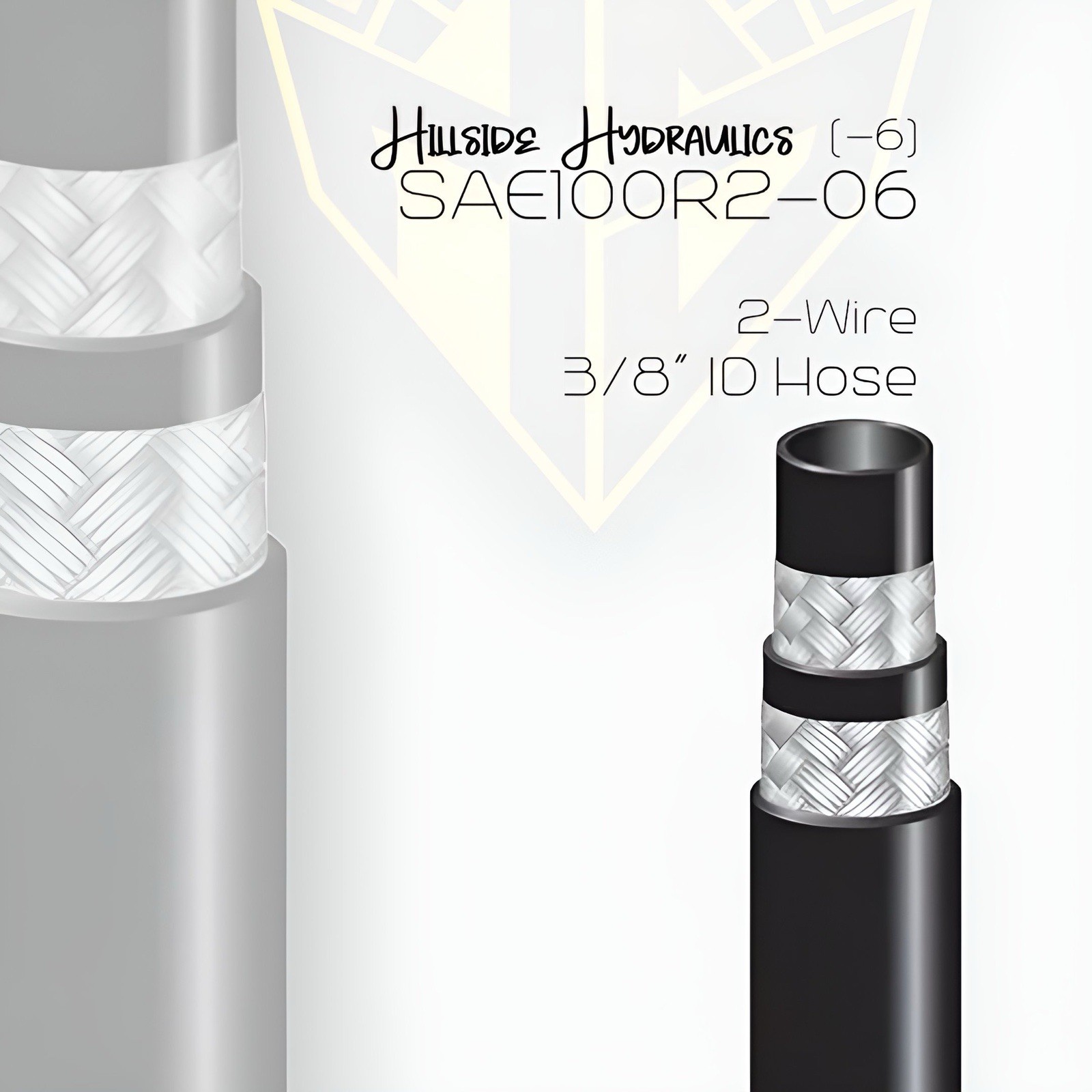 3/8” Hydraulic Hose Assembly with 1/2 Female JIC 37° Ends, #8 JIC Swivel 5000PSI