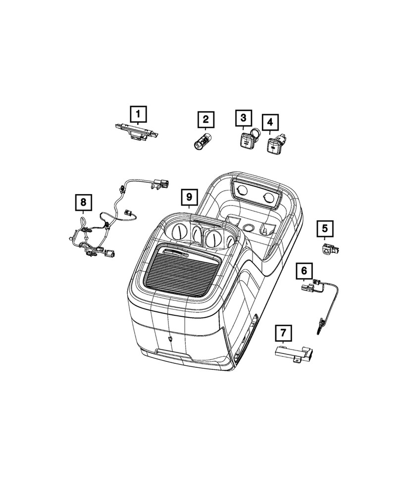 Genuine Mopar Charging Port USB 68229847AB