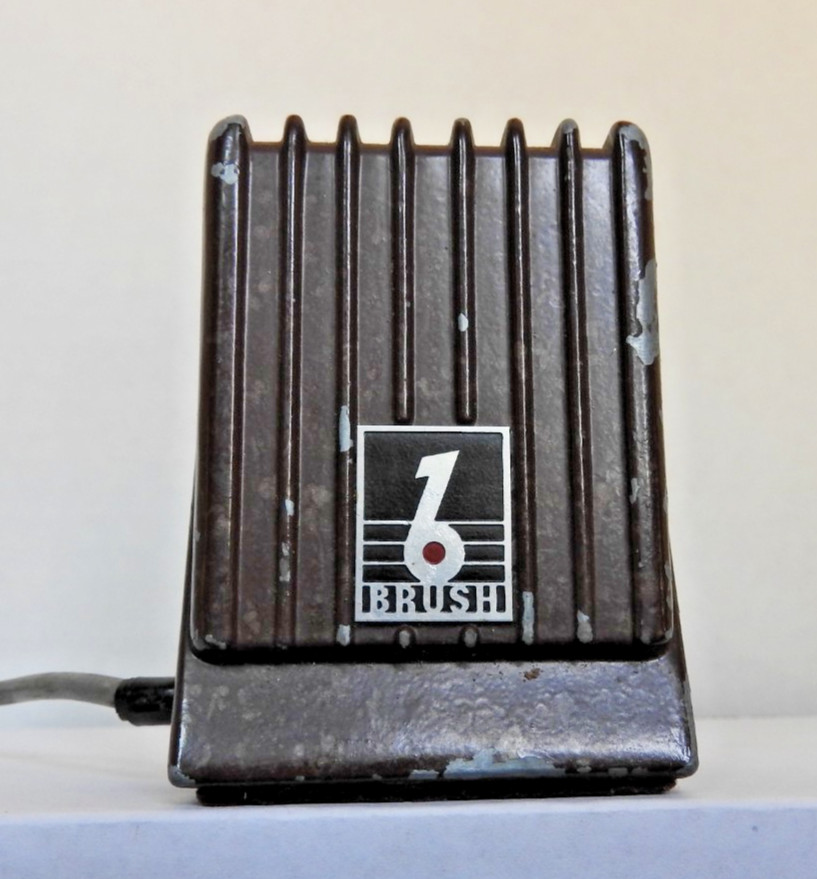 1950's Vintage Brush BA-116 Microphone Original Paint Threaded Base Low Output